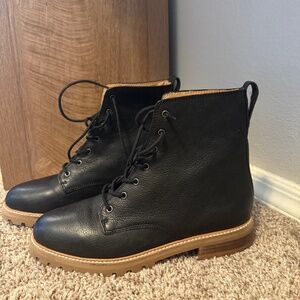 Madewell Claire lace up leather boots